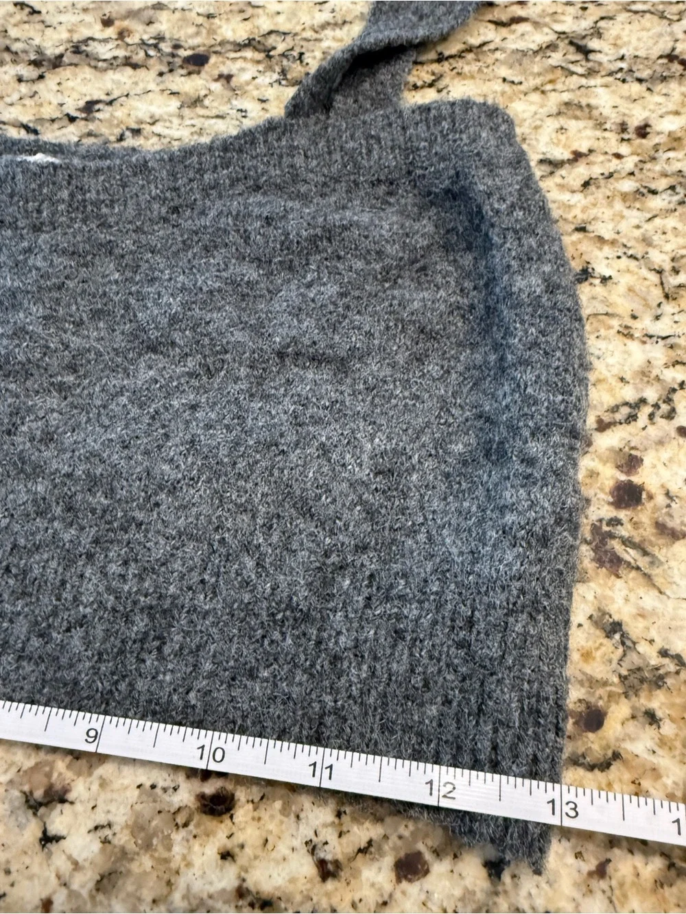 Zara charcoal gray cropped soft sweater tank SZ M